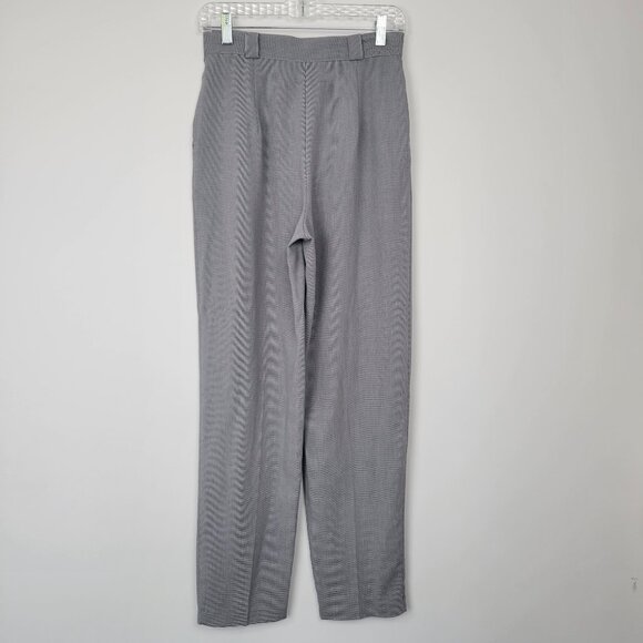 Vintage Smart Pants Black & White Houndstooth Pleated Trousers Made in USA - Picture 5 of 10